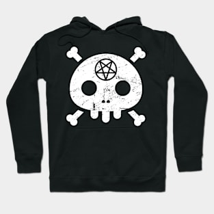 Cute Goth Pentagram Skull Hoodie